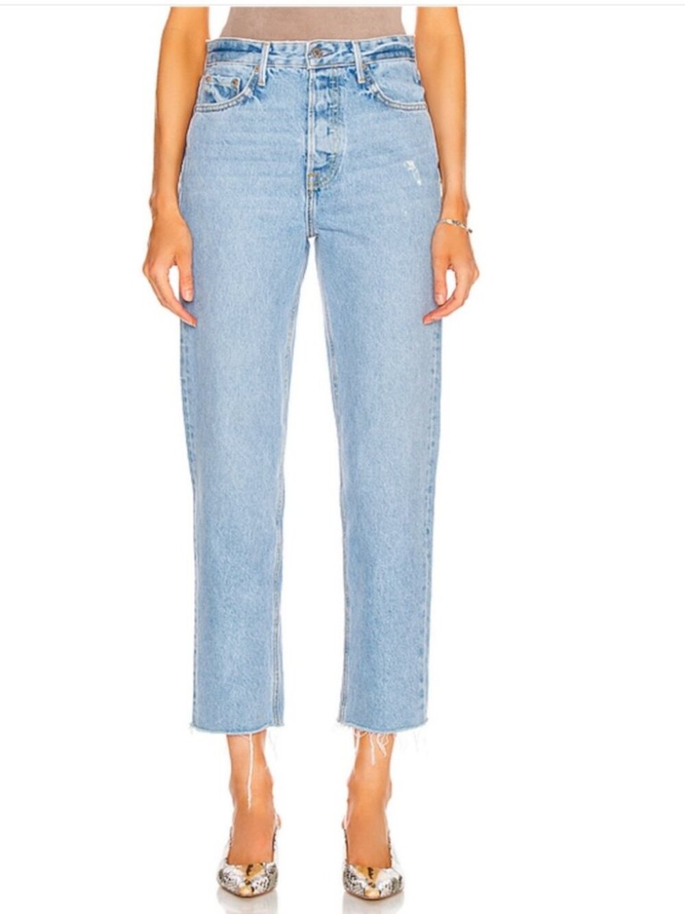 GRLFRND Super High Rise Helena Jeans Women's Size 27 Distressed Gonna Love Me
